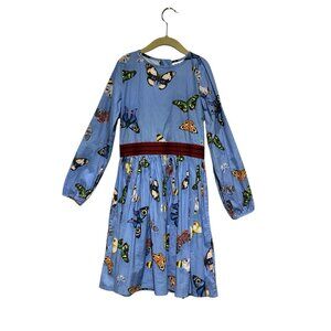 Molo Girls Butterfly Dress Size 8/10 Yrs Old / 134-140